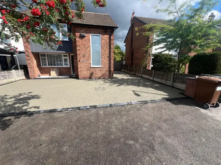 Before Phase: prep permeable concrete slab wide